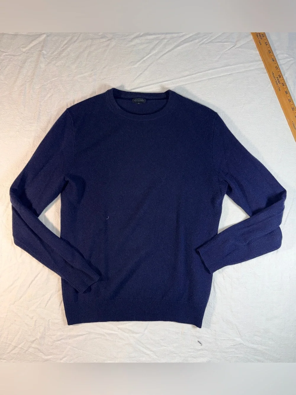 J.Crew Navy Blue Men's Cashmere Sweater - Small